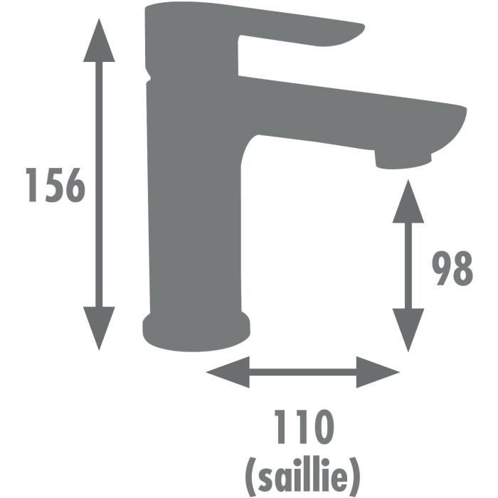 Edouard Rousseau - MILK Basin Mixer - Matt Graphite