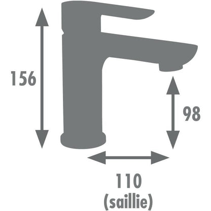 Edouard Rousseau - MILK Basin Mixer - Matt Graphite