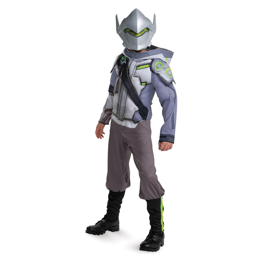 Overwatch Genji Deluxe Child Muscle Costume | X-Large (14-16)