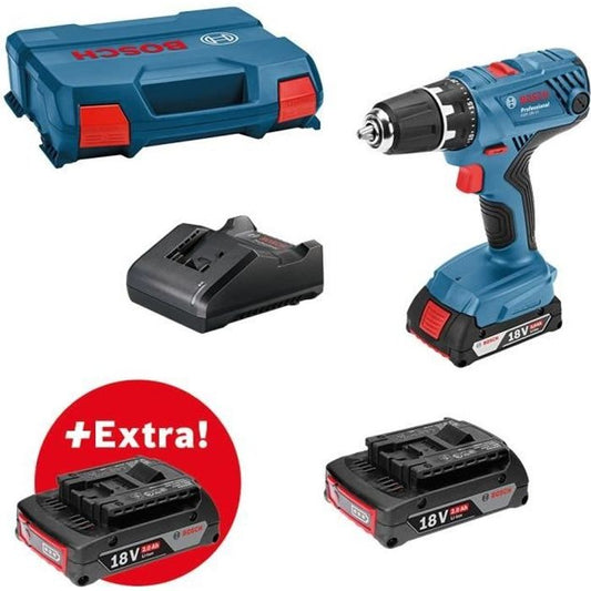 Bosch Professional GSR 18V-21 + 3 batteries GBA 18V 2.0Ah + charger Gal 18V-20, delivered in L-Case-0615990L888888