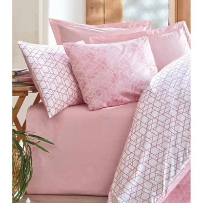 Bedding set - 1 duvet cover 220 x 240 cm + 2 pillowcases 60 x 60 cm - 100% cotton - Pink