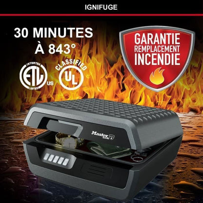 MASTER LOCK Safety lining / Safe - Fireproof and waterproof - Electronic combination - 10L
