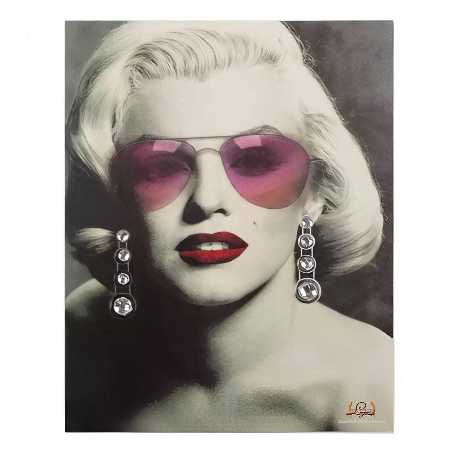 Marilyn Monroe Sunglasses Led Canvas Wall Art