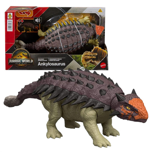Jurassic World Rebirth Wild Roar Ankylosaurus Interactive Dinosaur Toy