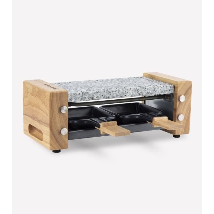 Raclette and cooking stone for 2 people - HKoeNIG - Wooden design