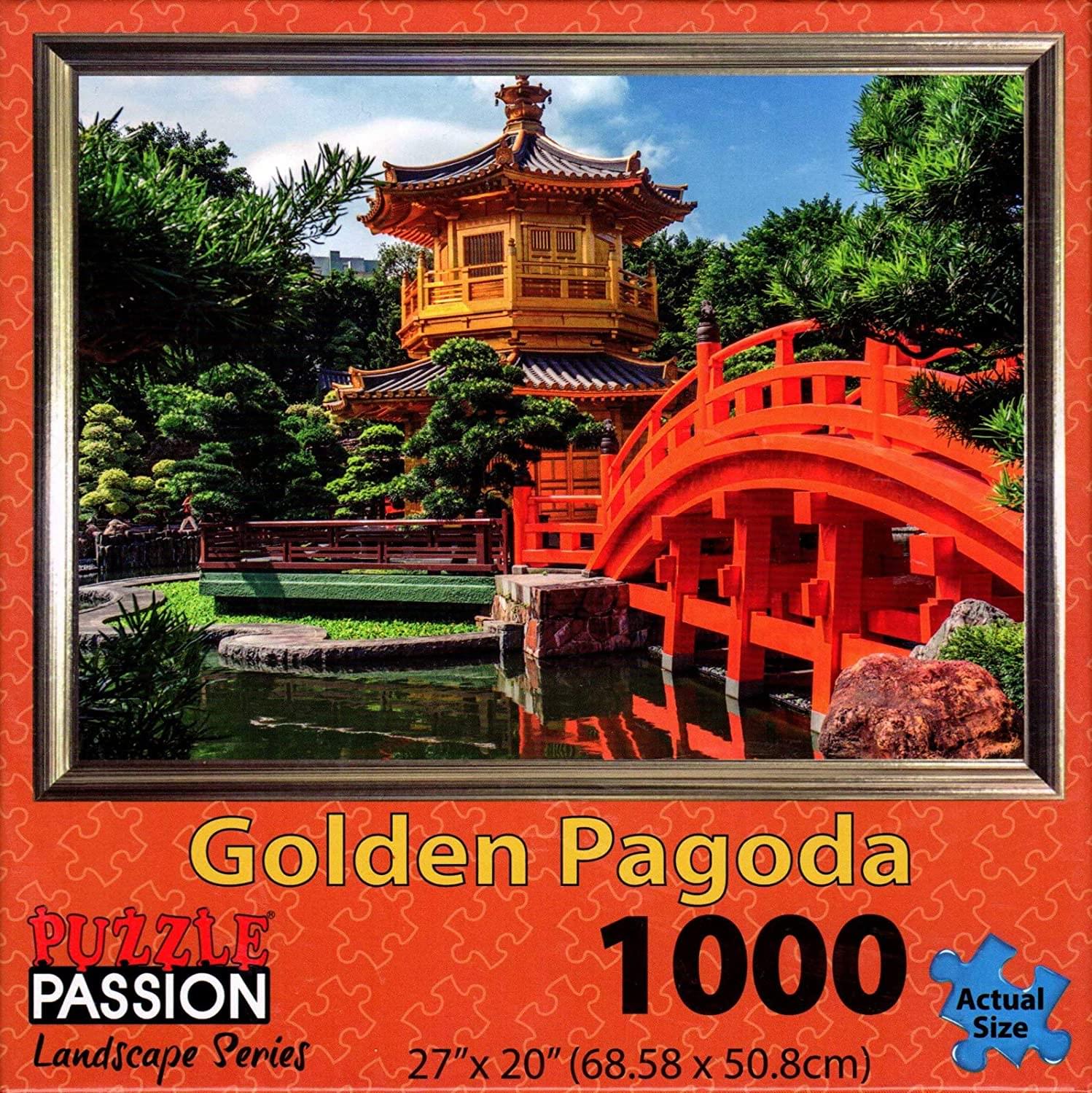 Golden Pagoda 1000 Piece Landscape Jigsaw Puzzle
