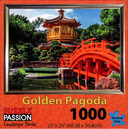 Golden Pagoda 1000 Piece Landscape Jigsaw Puzzle