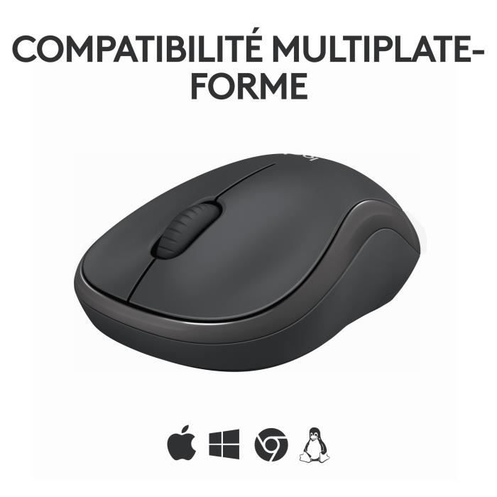 Logitech M240 mouse bluetooth, wireless, compact, portable, fluid monitoring - graphite