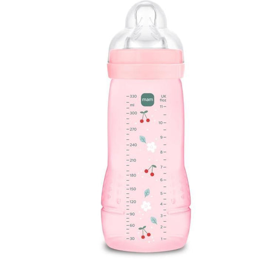 Baby bottle - MAM BABY - Easy Active - +6 months - 330 ml - X flow teat - Berry