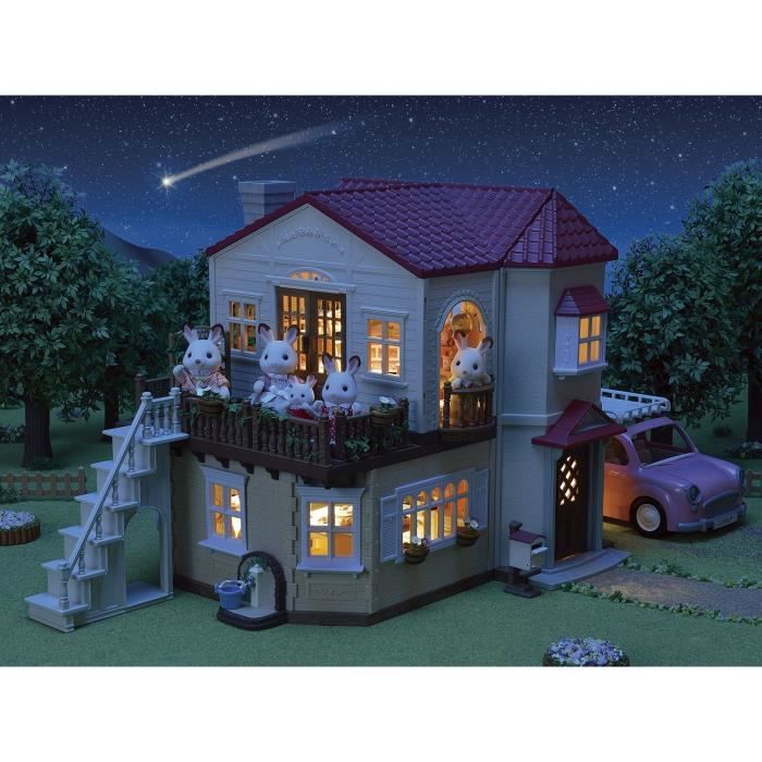 Miniature figurines - SYLVANIAN FAMILIES - 5708 - The big lit house and its secret room