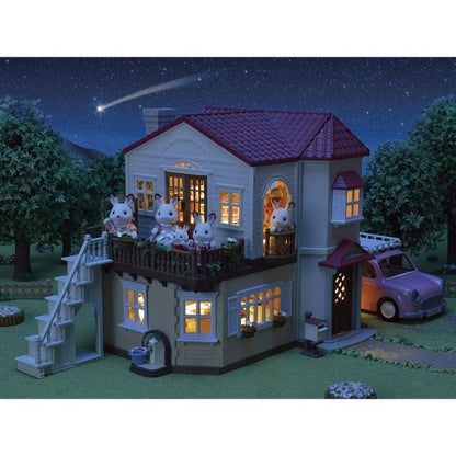 Miniature figurines - SYLVANIAN FAMILIES - 5708 - The big lit house and its secret room