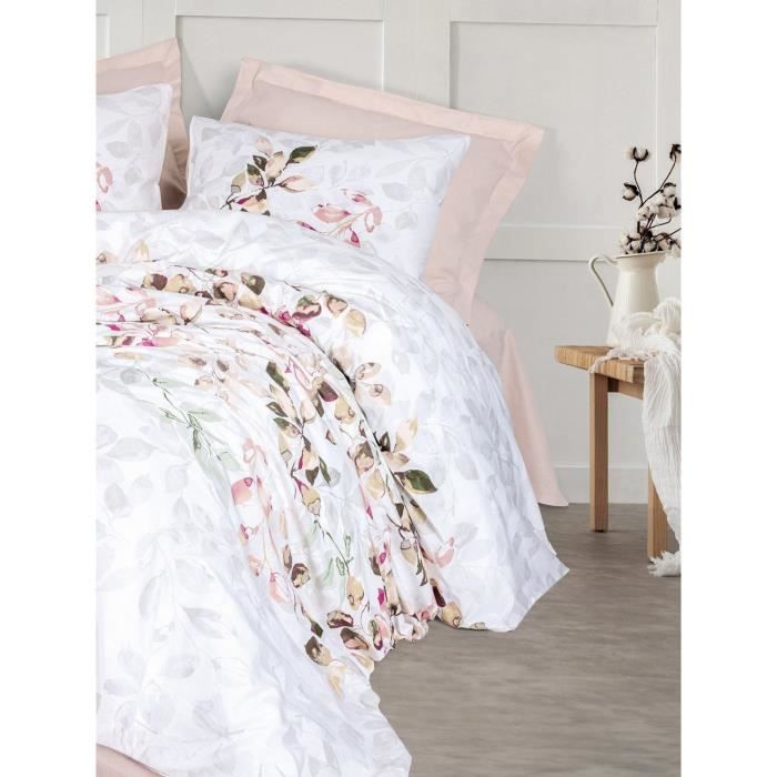 Bedding set - 1 duvet cover 220 x 240 cm + 2 pillowcases 60 x 60 cm - 100% cotton - Beige