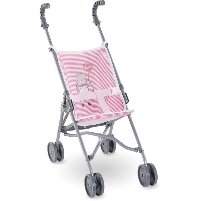 Baby doll accessory - COROLLE - Pink stroller for 30, 36 and 42cm baby dolls - From 3 years old