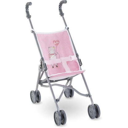 Baby doll accessory - COROLLE - Pink stroller for 30, 36 and 42cm baby dolls - From 3 years old