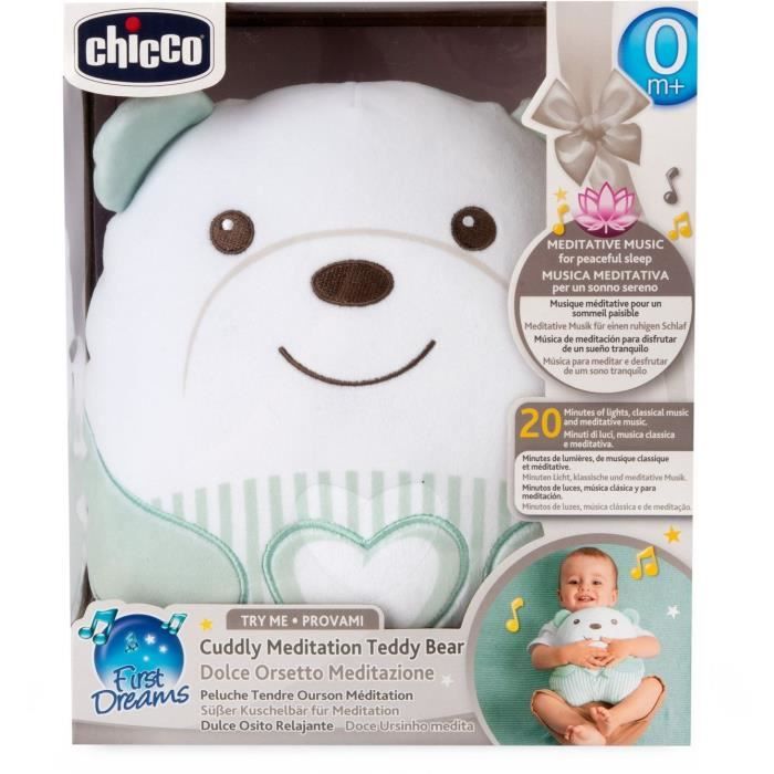 Soft Teddy Bear Plush - CHICCO - Green - From birth