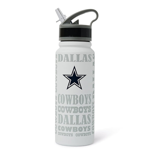 Dallas Cowboys Replay 25-Ounce Stainless Steel Flip-Top NFL Water Bottle