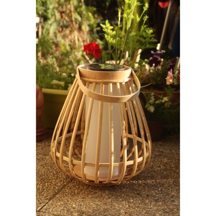 Bamboo solar lamp - Marta - Beige