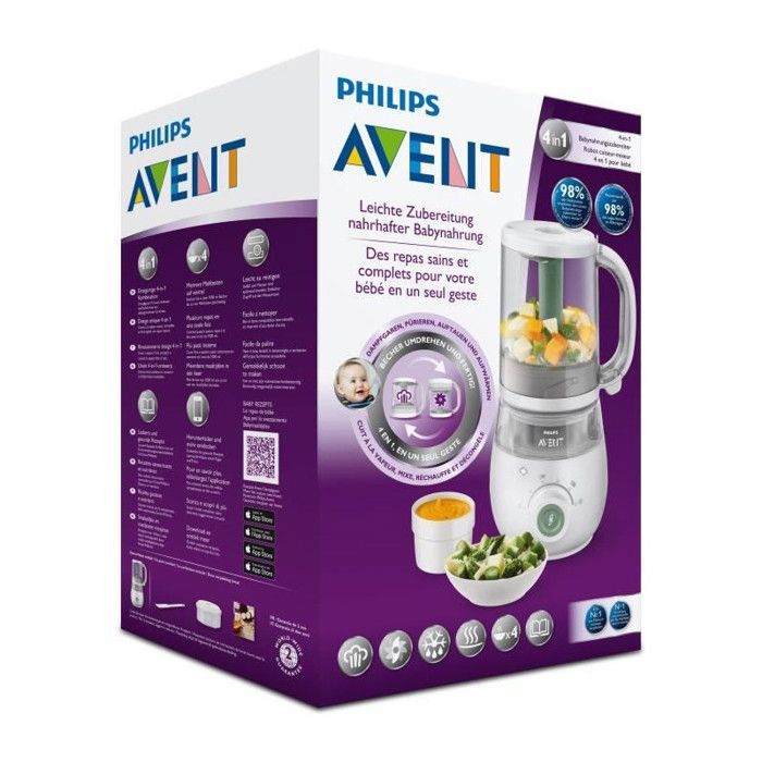 PHILIPS AVENT 4-in-1 Baby Food Maker - Steams - Mixes - Heats - Defrosts