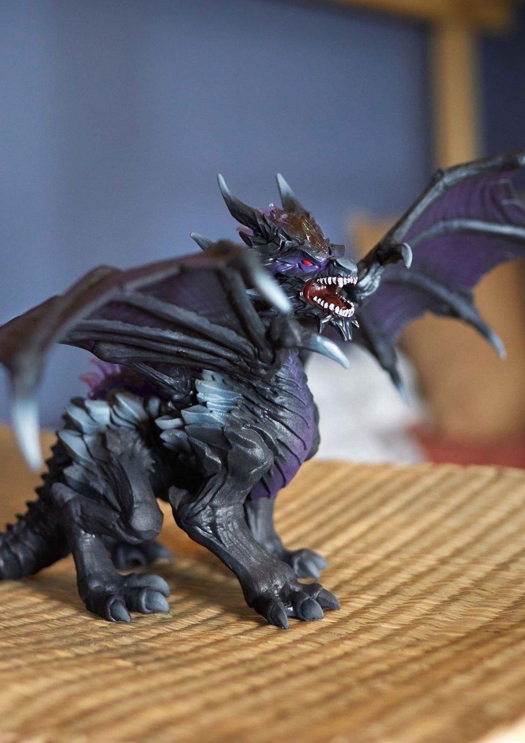 Dark Dragon Figure - Ultra-Realistic and Durable Toy Dragon with Movable Wings - Gift for Boys and Girls Ages 7