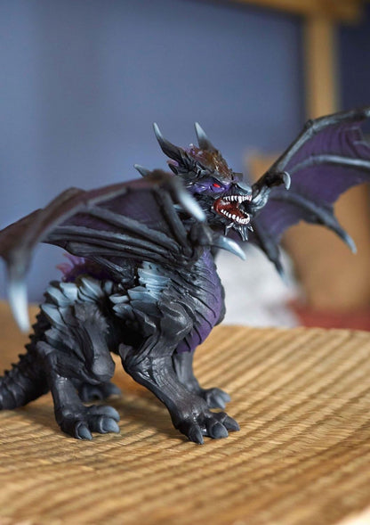 Dark Dragon Figure - Ultra-Realistic and Durable Toy Dragon with Movable Wings - Gift for Boys and Girls Ages 7