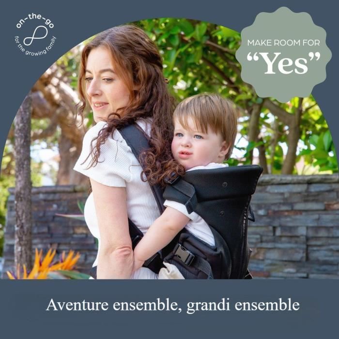 Adjustable 3-1 Baby Carrier - DREAMBABY - JOURNEY - Comfortable and Versatile - Newborn to Toddler up to 15 kg - Black