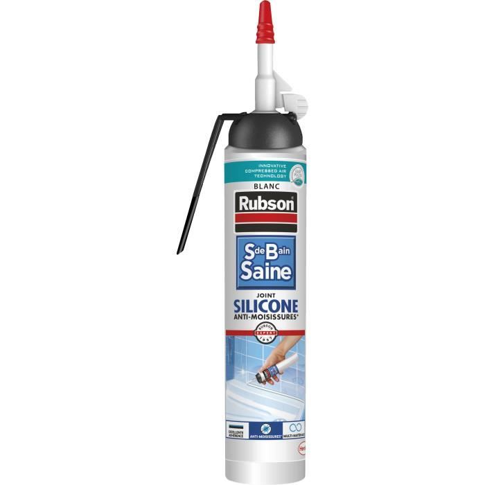 Sanitary sealant - RUBSON - 2683038 - Joint - Easy - Healthy Bathroom - Sealant - White - 200ml
