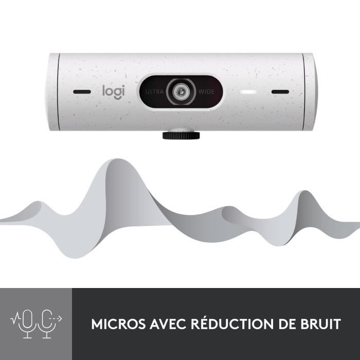 Logitech - Brio 500 webcam HD with Auto - White Expo