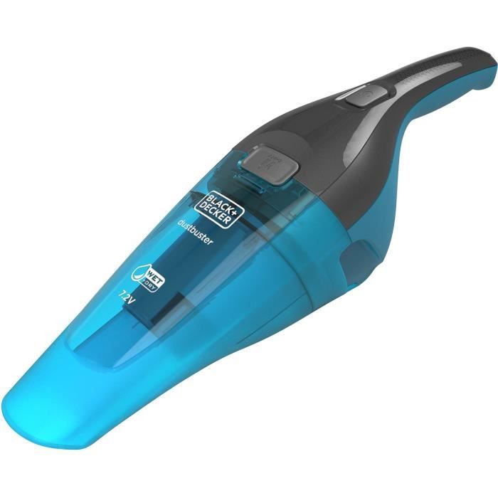 BLACK + DECKER WDC215WA-QW - Hand vacuum cleaner - Dustbuster Lithium Water and dust 7.2V - LED indicator - Blue
