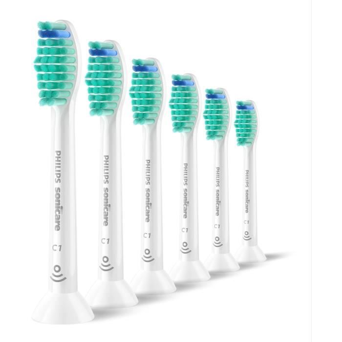 Pack of 6 Brush Heads - PHILIPS - HX6016/87 - C1 White