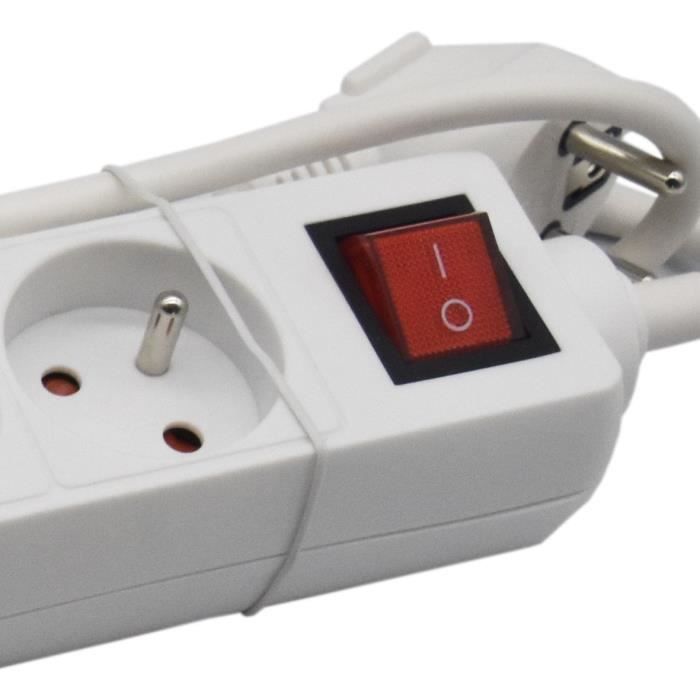 Household unit - GAO - 6 sockets - With switch, 1.4m cable, child protection