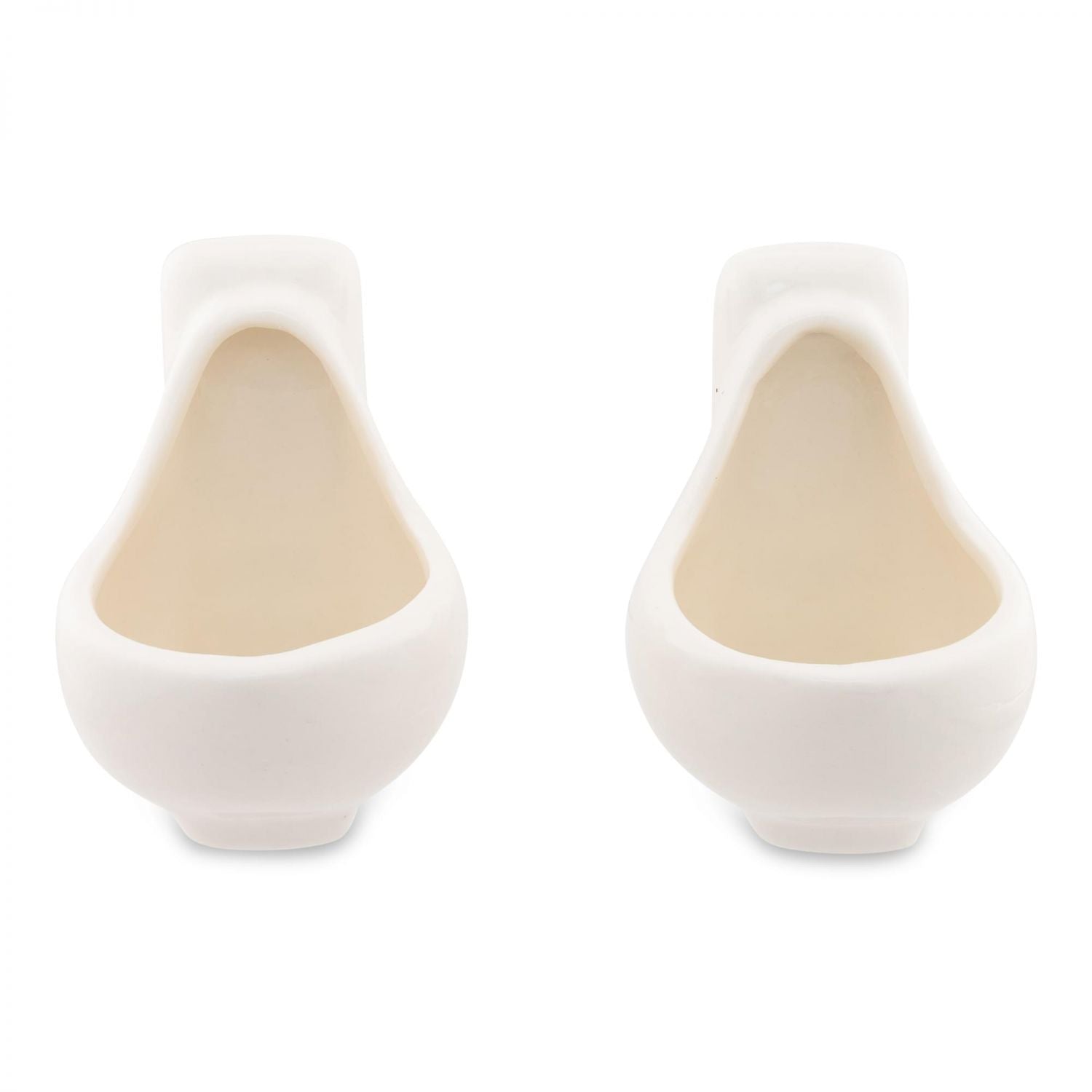 Urinal 1-Ounce Sculpted Ceramic Shot Glasses | Set of 2