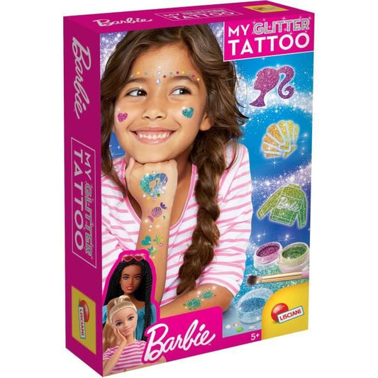 Barbie Glitter Tattoo Kit - LISCIANI GIOCHI - Create colorful and sparkly tattoos