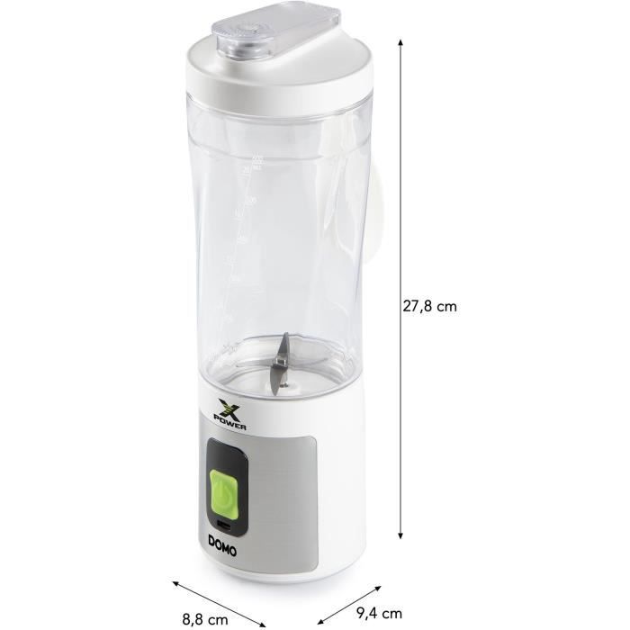 Cordless portable blender - DOMO - DO752BL - XPOWER - 120 W - 600 ml - White
