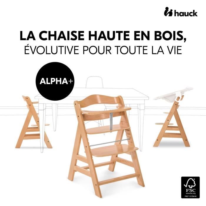 HAUCK Highchair Wood Baby Evolutive Alpha + / natural