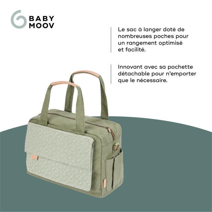 Babymoov Day to Day Diaper Bag - Trendy and Functional, 23L Capacity, Numerous Pockets, 6 Accessories Included, Abstract