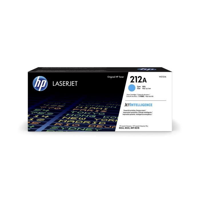 HP 212A Cyan Genuine Toner Cartridge (W2121A) for HP Color LaserJet Enterprise M555 / M554 / M578