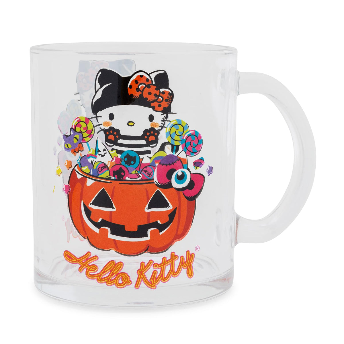 Sanrio Hello Kitty Halloween Glass Mug | Holds 18 Ounces