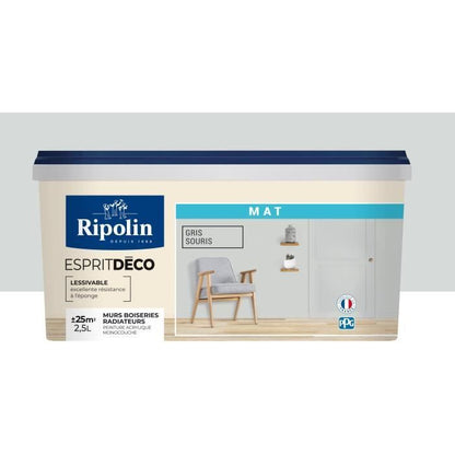 RIPOLIN All pieces wall paint, Ripolin - Matt mouse gray, 2.5L