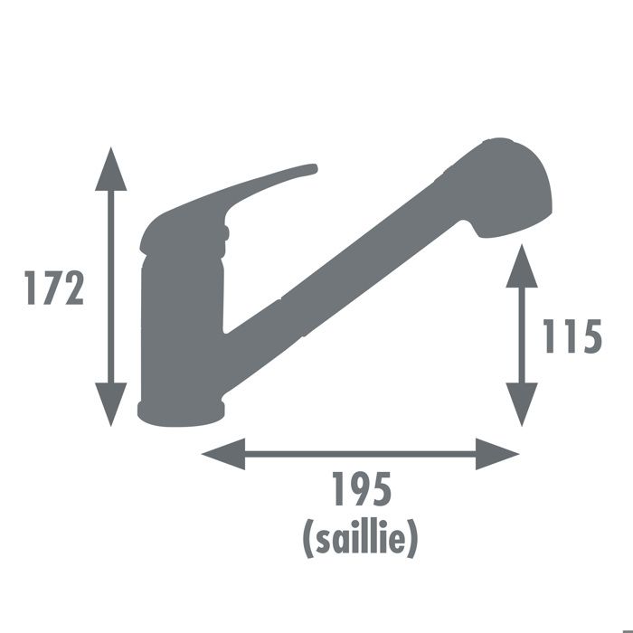 Kitchen mixer tap - EDOUARD ROUSSEAU - BAGO - Chrome