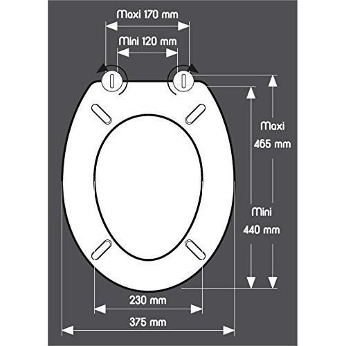 Pebble WC Toilet Seat - Gray