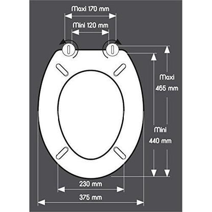 Pebble WC Toilet Seat - Gray