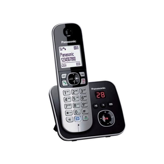 Panasonic KX-TG6821 Cordless Telephone Answering Machine Black