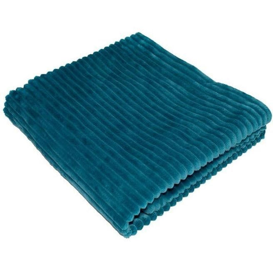 Boudoir blanket - DOMIVA - Peacock - 75 x 100 cm - Corduroy, soft and warm