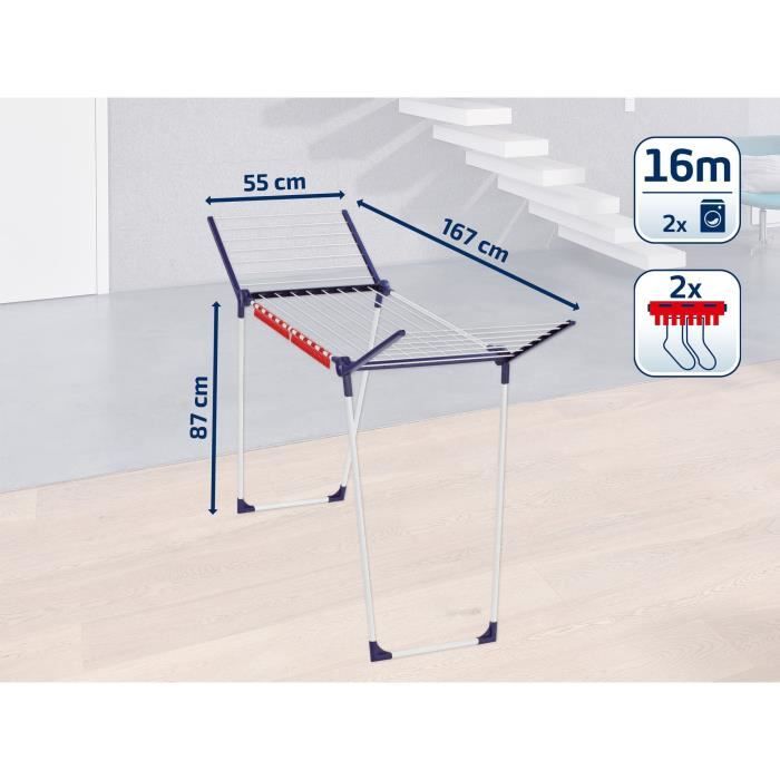 FLEIFHEIT PEGASUS 160 Solid Slim Floor Dryer - Extension length 16 m