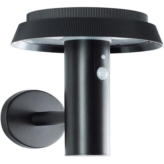 Outdoor wall light - BRILLIANT - ALVERO - LED and solar - Motion detector - Metal and plastic - 4 W - Black