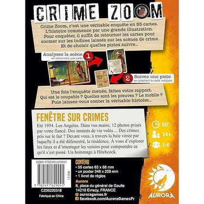 Crime Zoom Window on Crimes - Asmodee - Investigation game - Ages 14 - 30 minutes to 1 hour