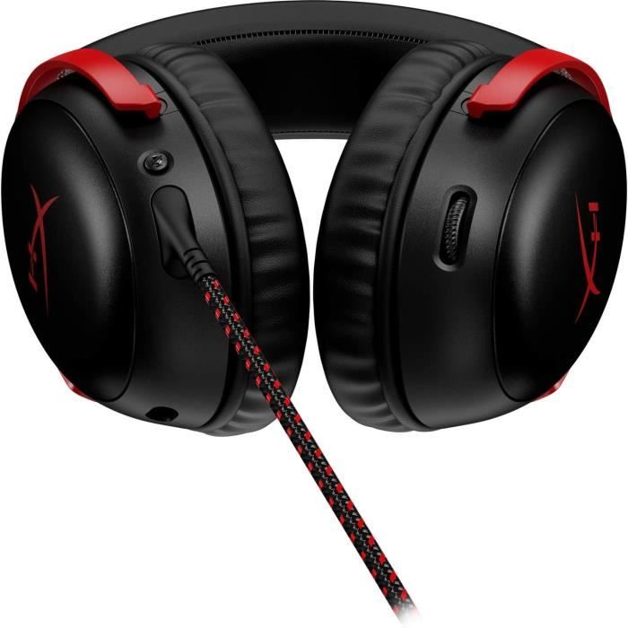 HyperX Cloud III Wired Gaming Headset - for PC & Console - Black/Red