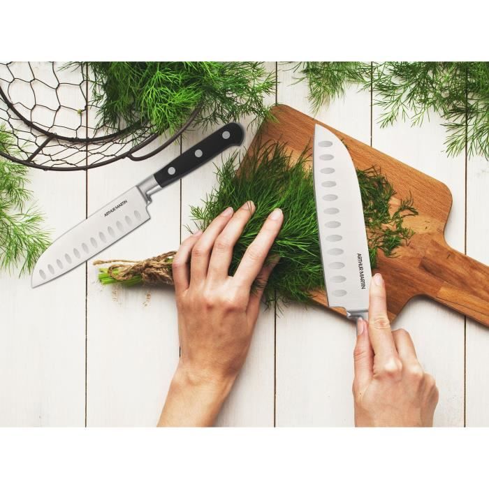 Knife Set - ARTHUR MARTIN - AMC1586 - Knife Set - 3 pieces - Black