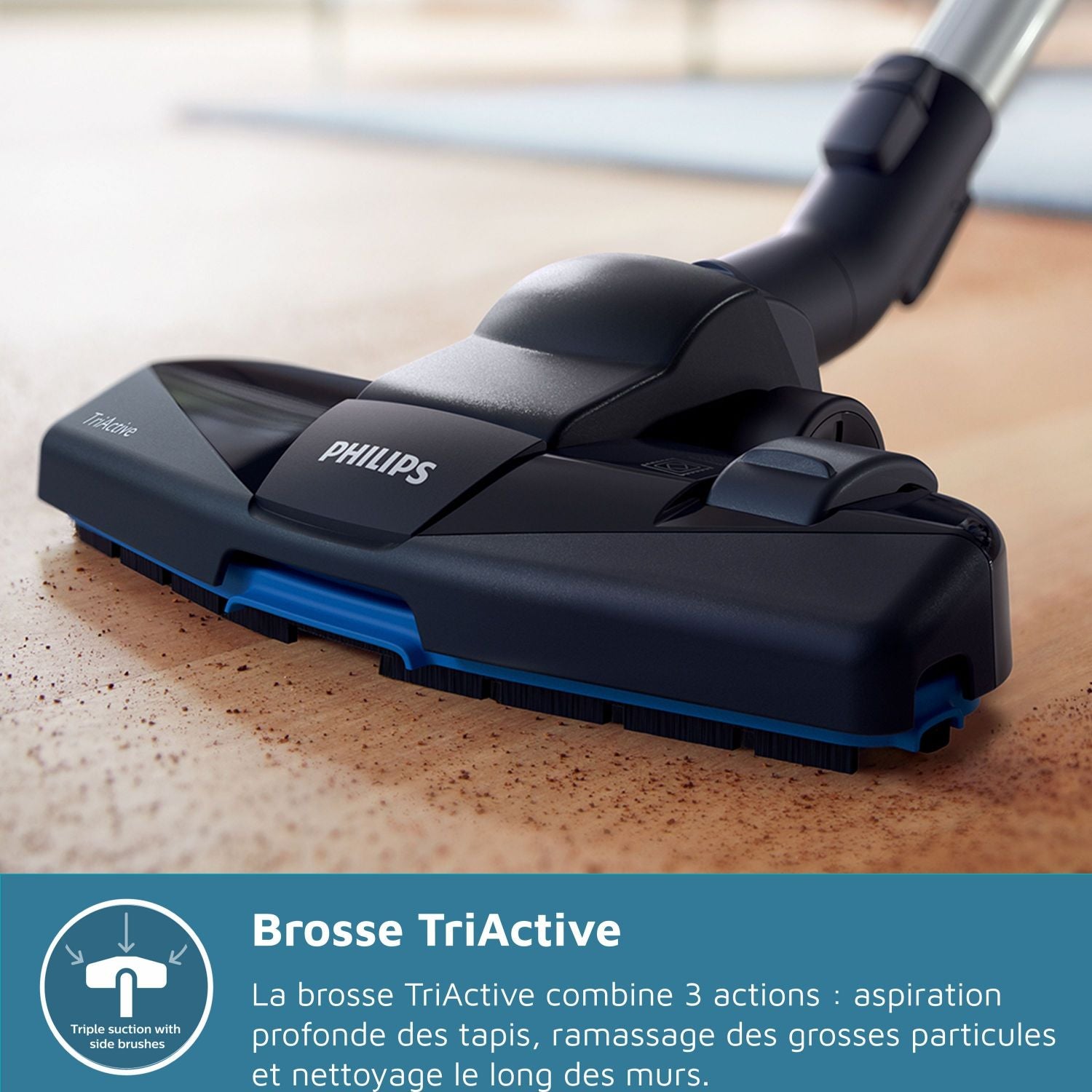 Bagged vacuum cleaner - PHILIPS - XD3100/06 - 900 W - 79 dB - Purple