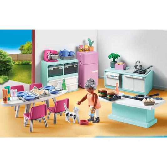 PLAYMOBIL 71608 Kitchen with central island, My life, Architect's house, 105 pieces, Ages 4 and up